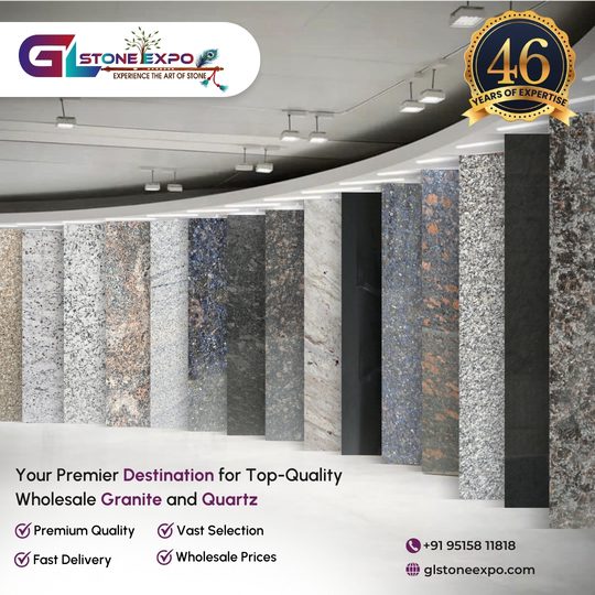 GL Stone Expo Granite and Quartz Showroom – Premium Wholesale Collection granite and quartz showroom display slabs gl stone expo wholesale stone supplier