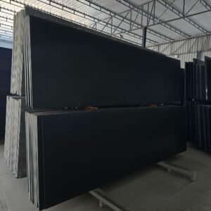 Jet black leather