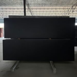 Jet black leather