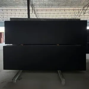 Jet black leather