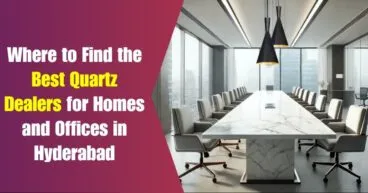 best quartz dealers Hyderabad office interior quartz conference table modern workspace design