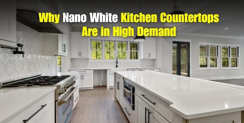 nano white kitchen countertops modern modular kitchen design seamless white surface stone countertop