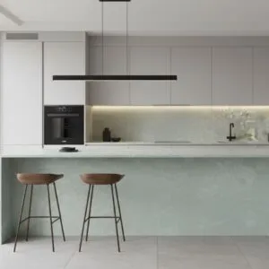 frost veil quartz countertop white textured modern kitchen island luxury surface