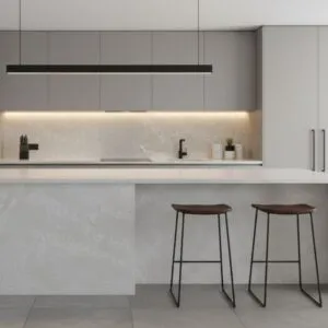 frost veil quartz countertop white textured modern kitchen island luxury surface