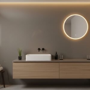 atlantis quartz countertop bathroom vanity grey matte surface modern interior design