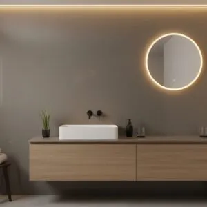 atlantis quartz countertop bathroom vanity grey matte surface modern interior design