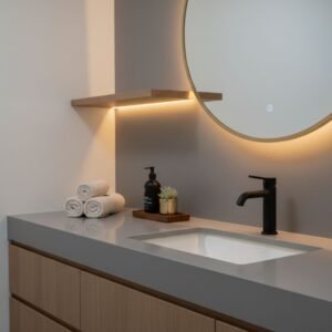 boston grey quartz countertop bathroom vanity grey engineered stone modern sink design