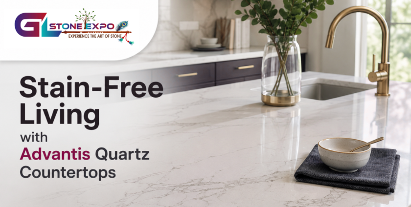 Modern kitchen with durable, stain-resistant Advantis Quartz countertops.