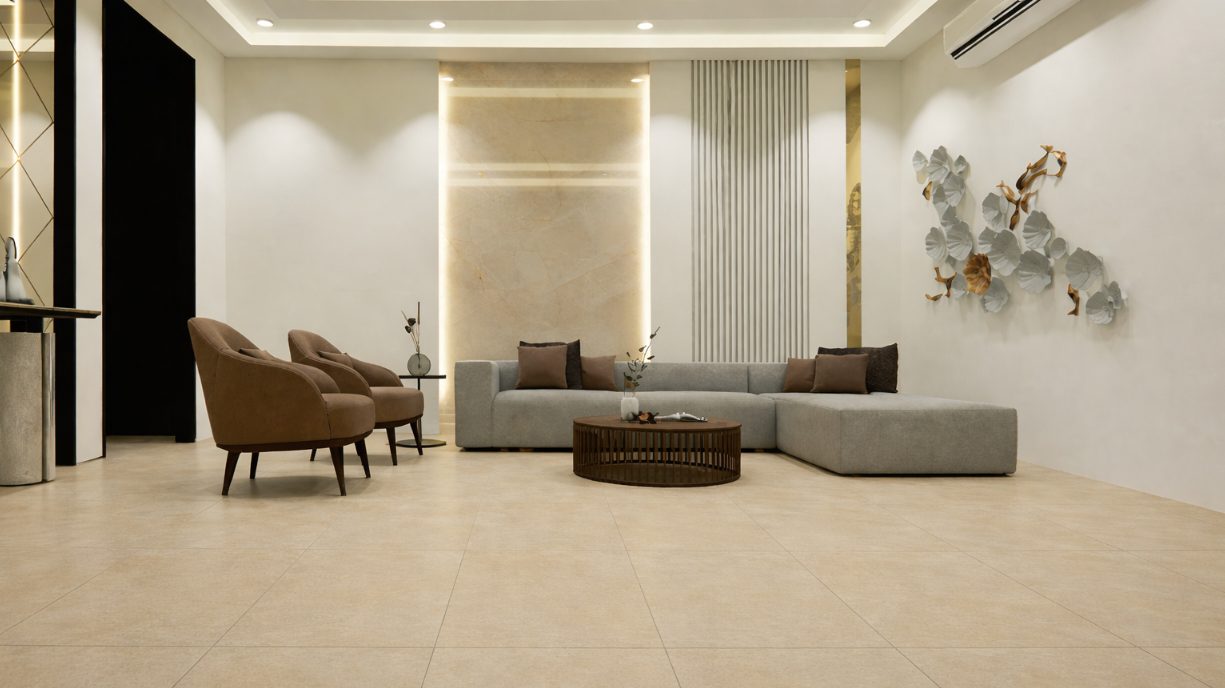 Living room tiles usage in Madhapur Hyderabad