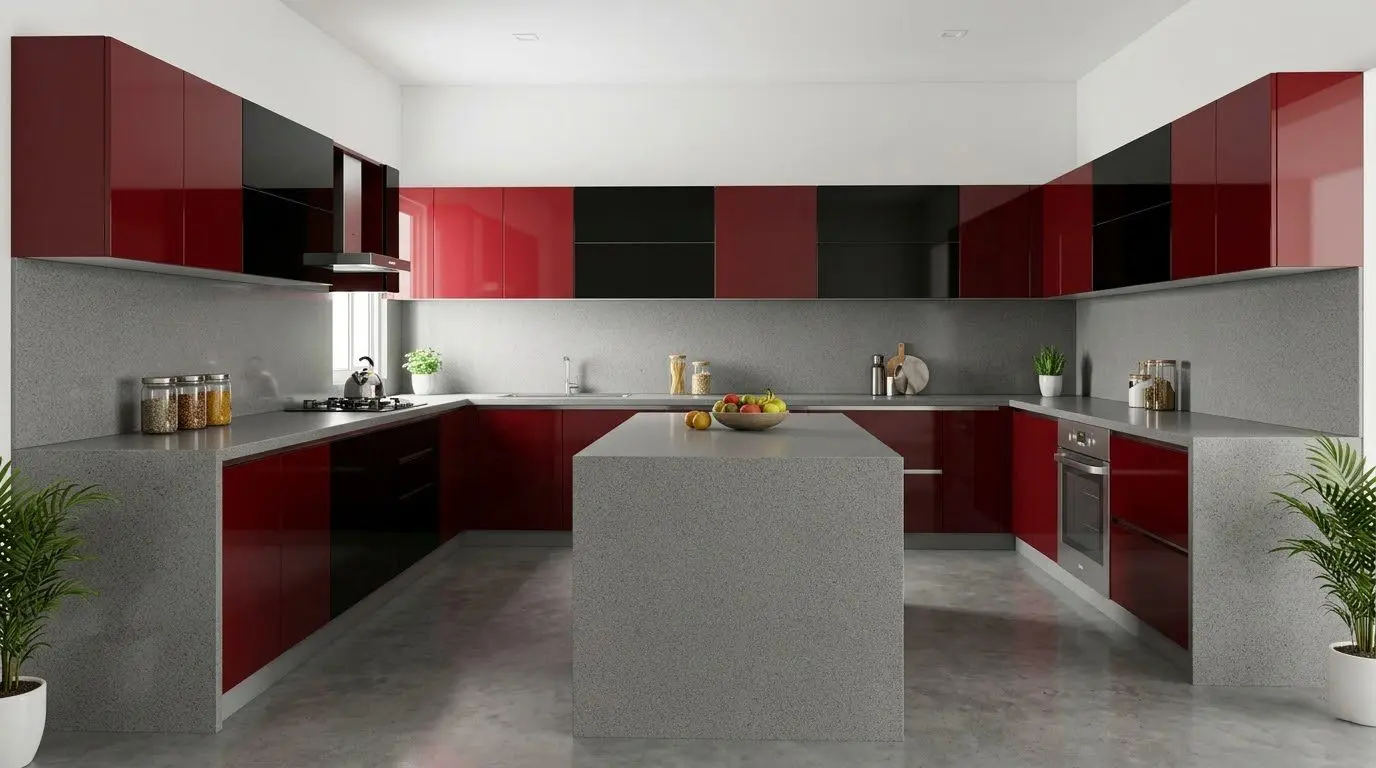 Quartz Kitchen Island in Madhapur Hyderabad