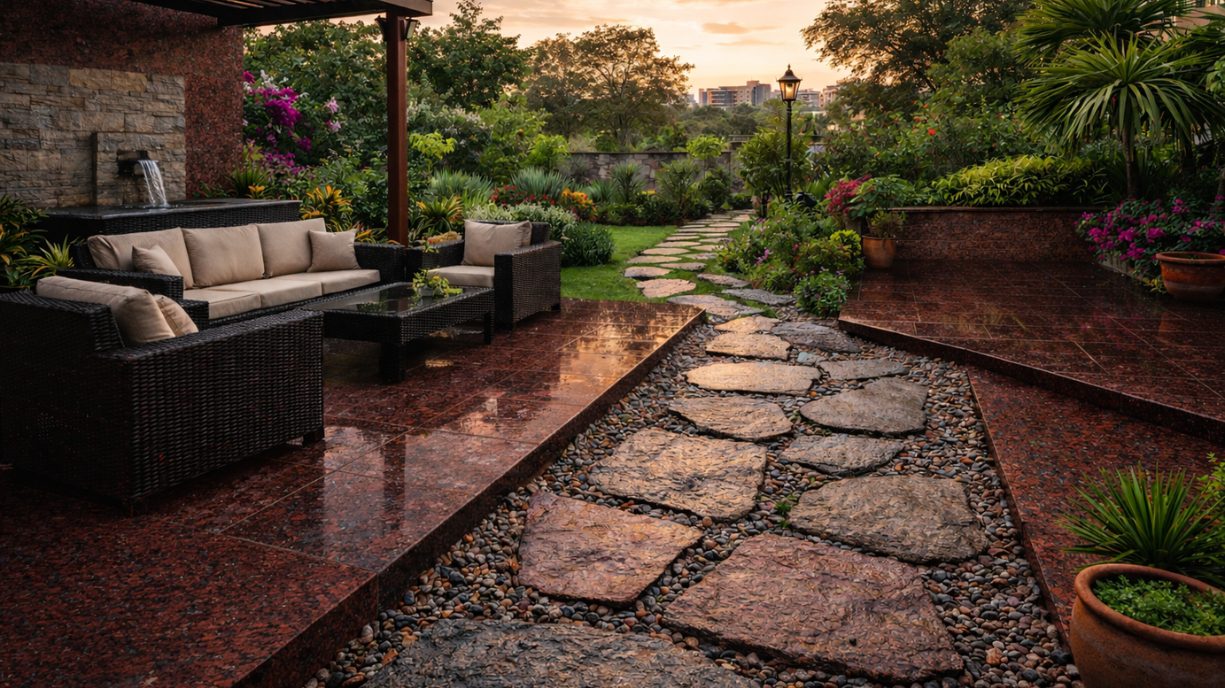 Outdoor Granite Flooring Gachibowli Hyderabad