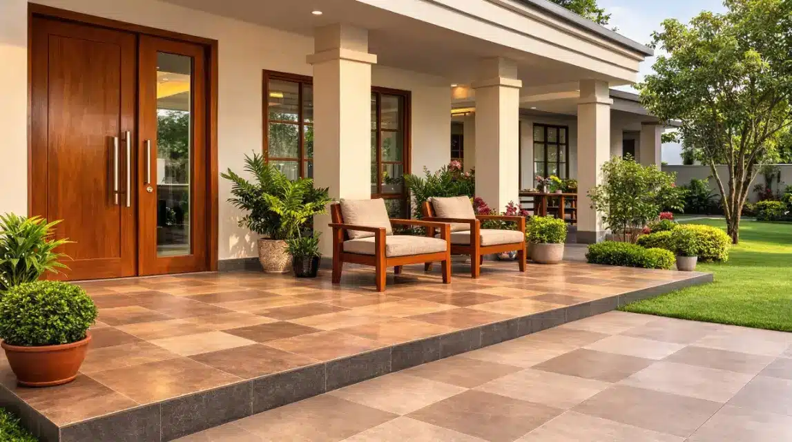 Parking outdoor tiles in Gachibowli Hyderabad