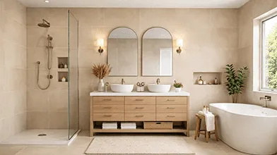 Anti skid bathroom tiles in Gachibowli Hyderabad homes