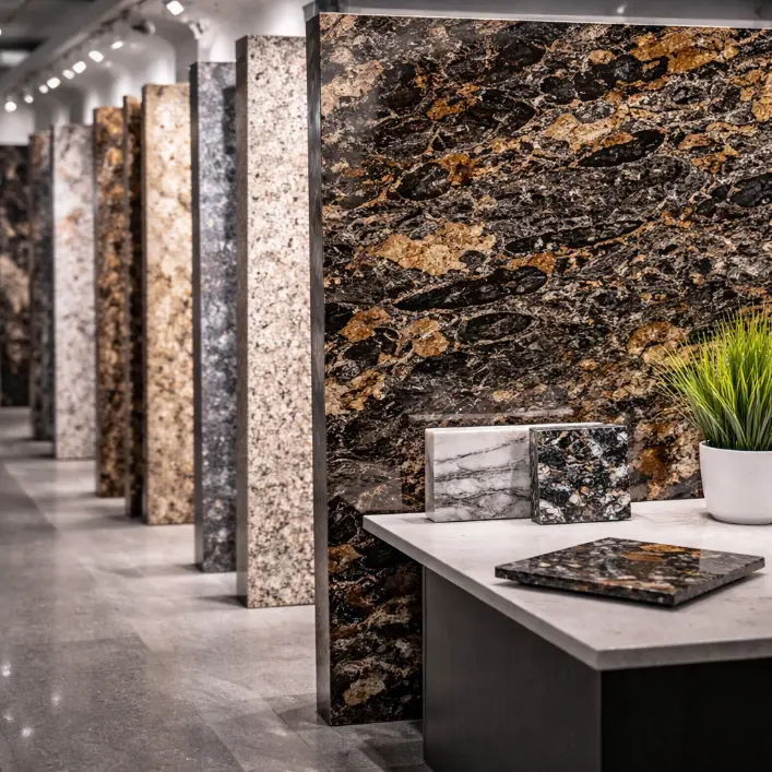Granite in Hyderabad showcased at GL Stone Expo featuring premium natural stone designs