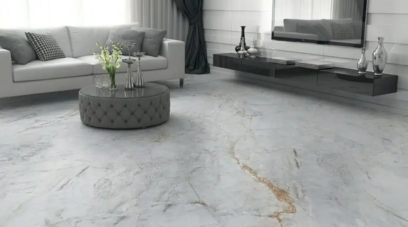 Living room tiles in Gachibowli Hyderabad apartments