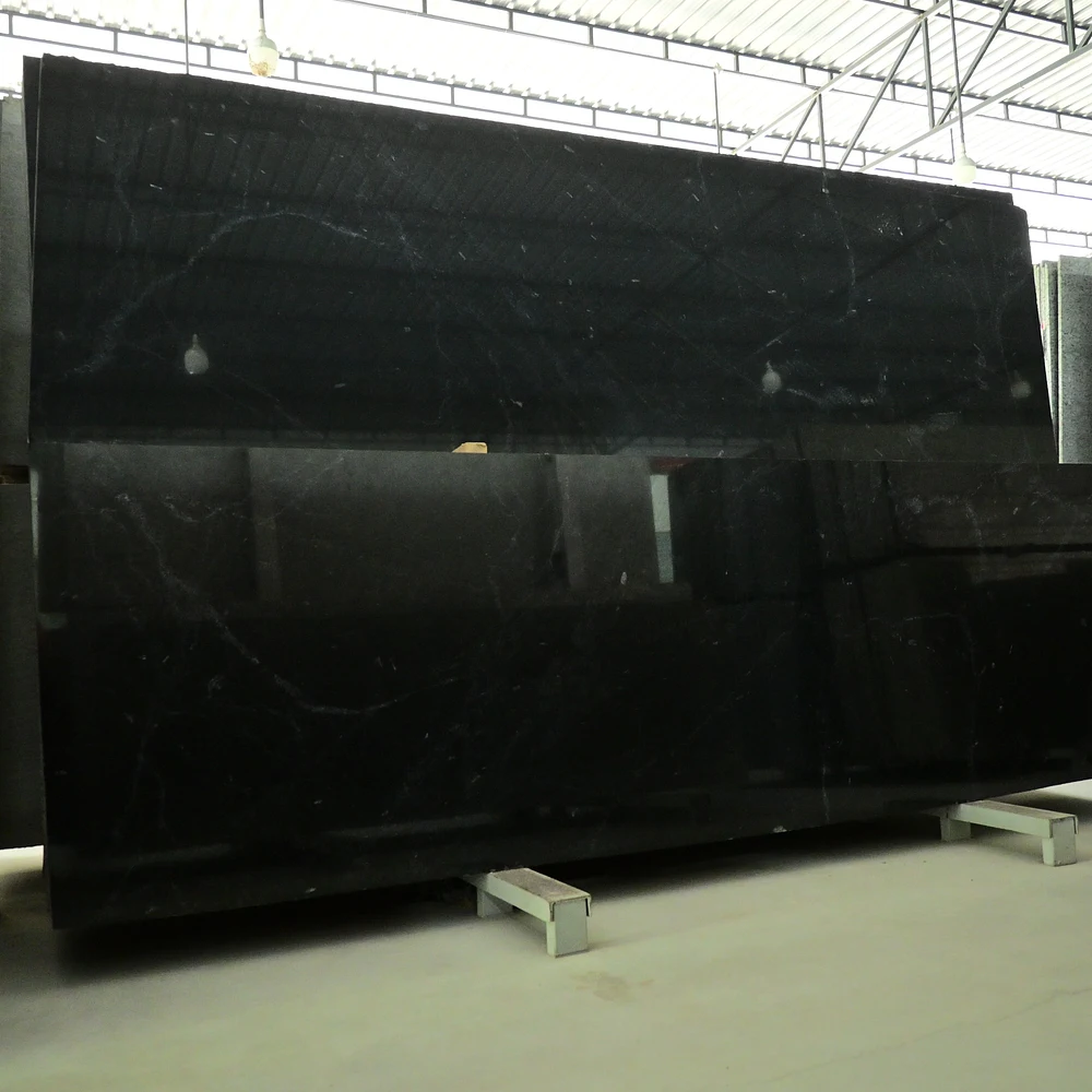 Full Absolute Black Granite slab for countertops, flooring, and commercial interiors.