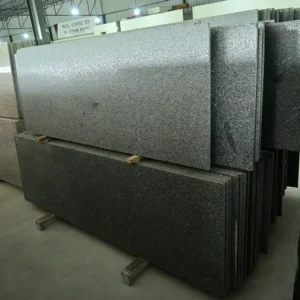Polished Chiku Grey Granite Slab Display in Hyderabad