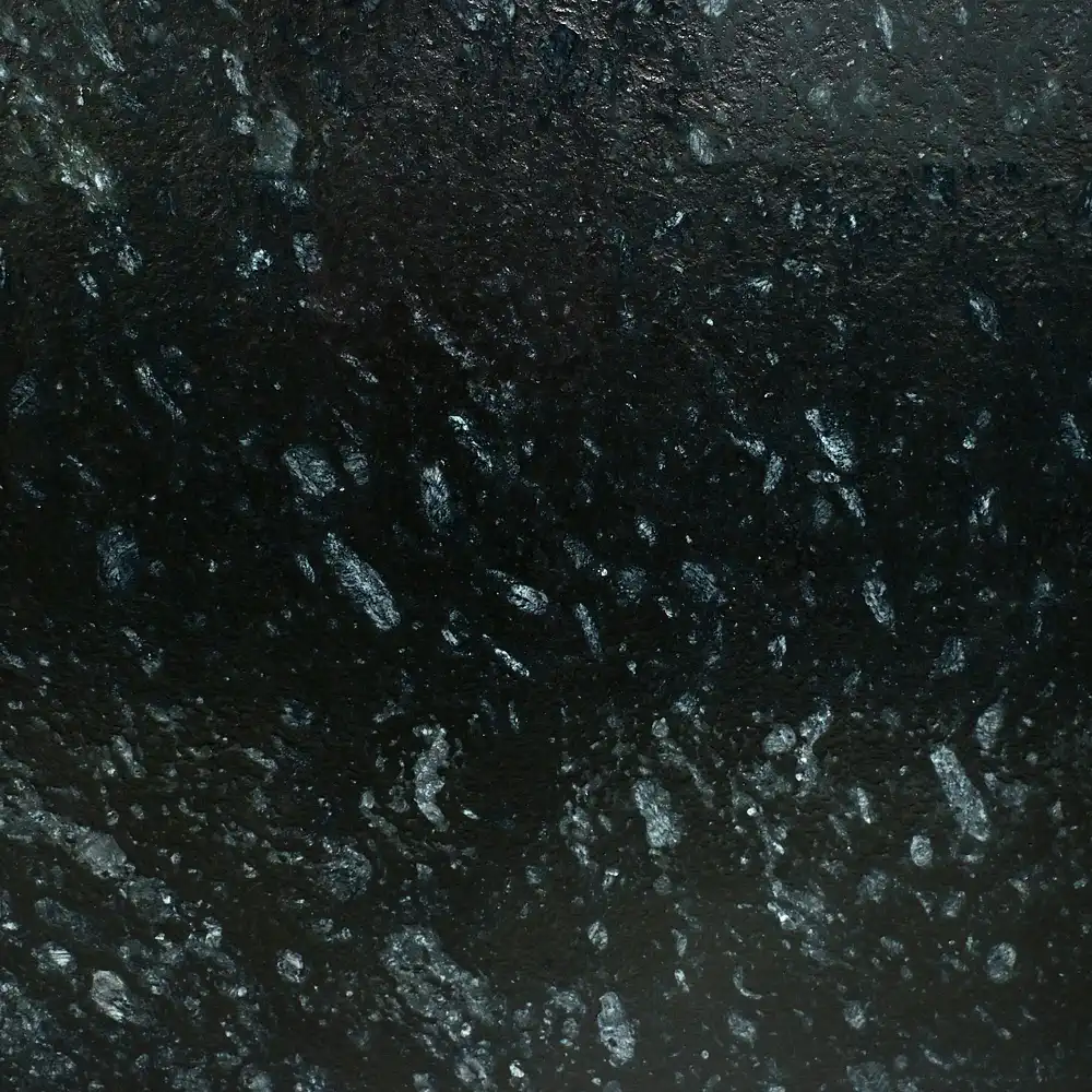 Commando Black Granite slab for kitchen countertops, flooring, and wall cladding.