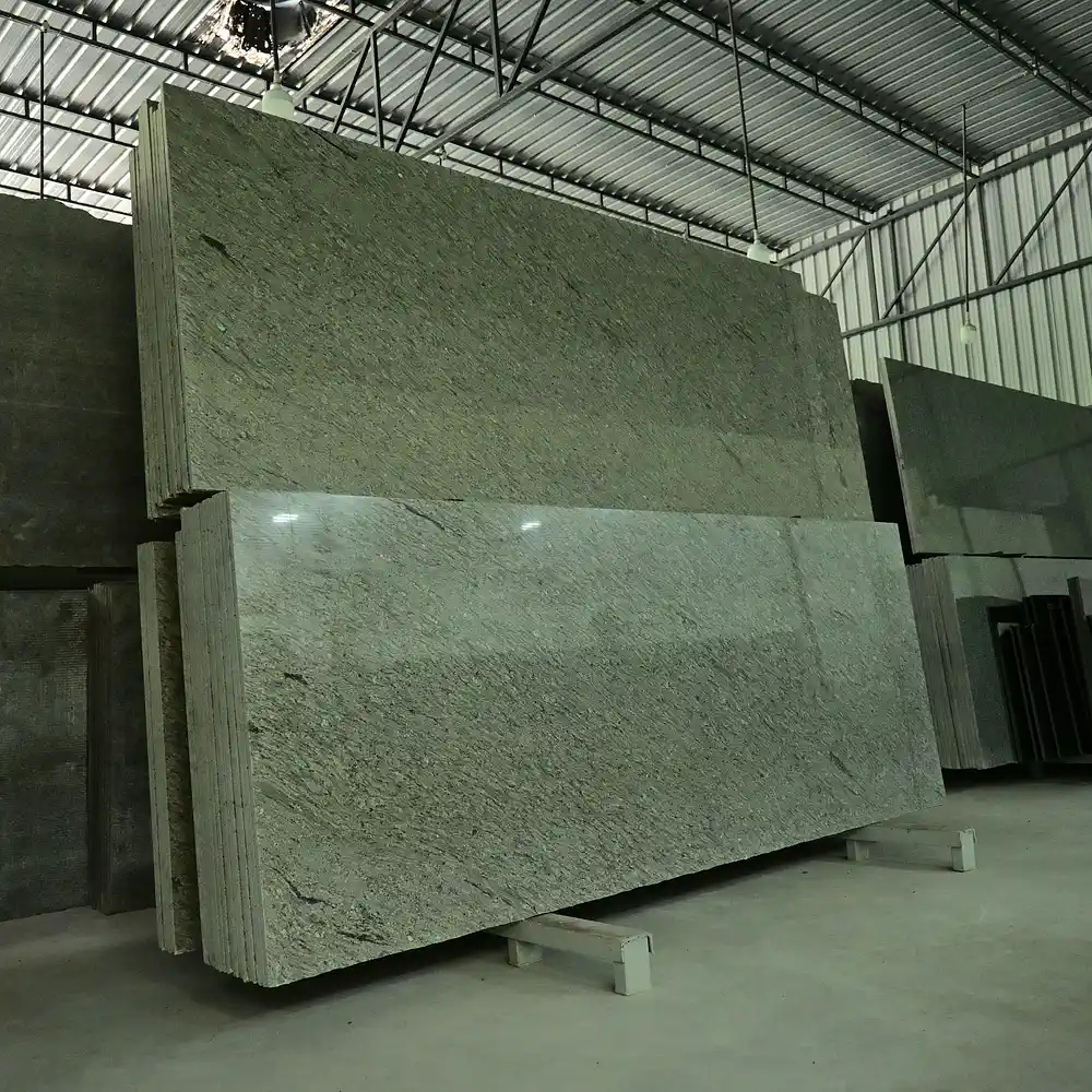 Diamond Pearl Granite natural stone slabs for flooring and wall cladding.