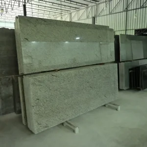 Polished Diamond Pearl Granite slab for countertops, flooring, and feature walls.