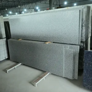 Mahogany Leather Granite polished slab in Hyderabad showroom