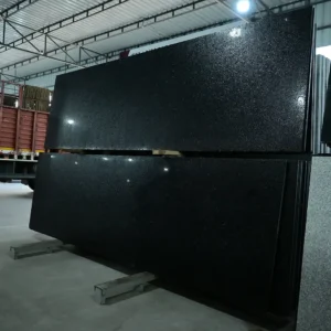 Nova Black Granite for kitchen countertops, islands, and modern interior spaces.