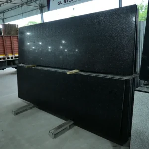 Premium Nova Black Granite slabs for kitchens, flooring, and commercial interiors.