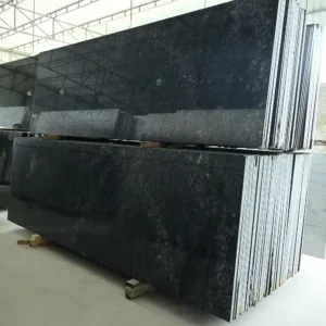 Close-up texture of Royal Black Granite natural stone