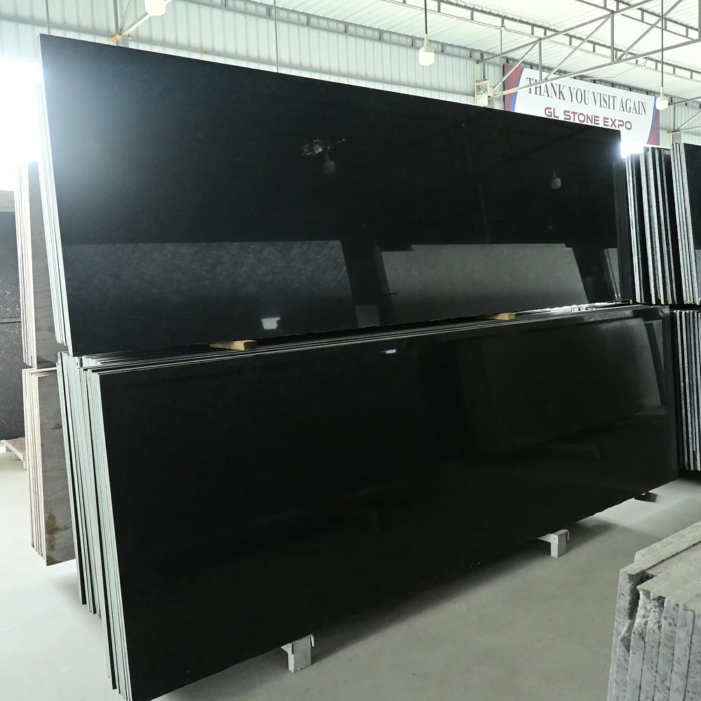 Signature Black Granite natural stone for modern kitchen countertops, flooring, vanity tops, feature walls, and luxury interiors.