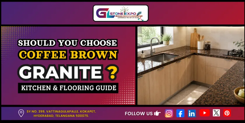 Coffee Brown Granite kitchen countertop and flooring guide by GT Stone Expo