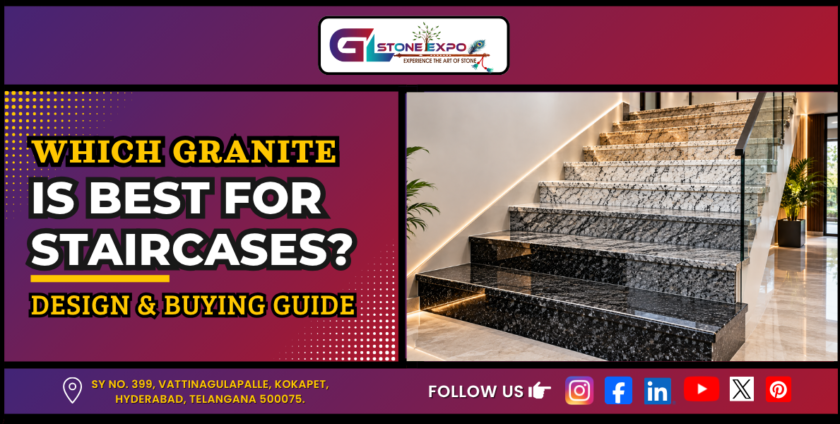 Granite staircase design for choosing the best granite for stairs
